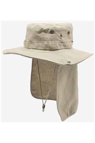 Külah Outdoor Uv Güneş Koruyucu Şapka Bej Lejyoner Safari Şapkası - Bej