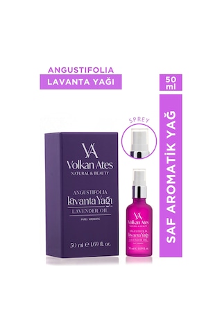 Volkan Ates Natural & Beauty Lavandula Angustifolia Saf Lavanta Yağı Sprey 50 Ml
