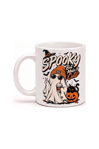 Özel Tasarım Kupa Bardak Halloween Spooky Konsept Baskılı Porselen Hediye Kupa Bardak