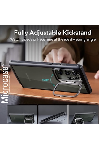 Samsung Galaxy Uyumlu S24 Caıro Koruma Standlı Kılıf Al4971 Gri