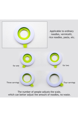 Konesam Pasta Miktar Ölçer, 1-4 Kişilik Ayarlanabilir Makarna Miktarı Ölçme Aracı, Pratik Mutfak Gereci Yeşil