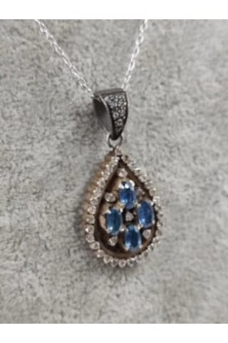 Safir Elmas Kolye