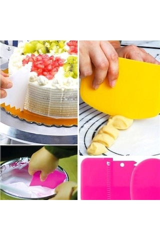 Büro Ev Ofis Mutfağı İçin Pasta Hamuru Kesici Kazıyıcı Şekillendirici Dekor Spatula Seti Diğer