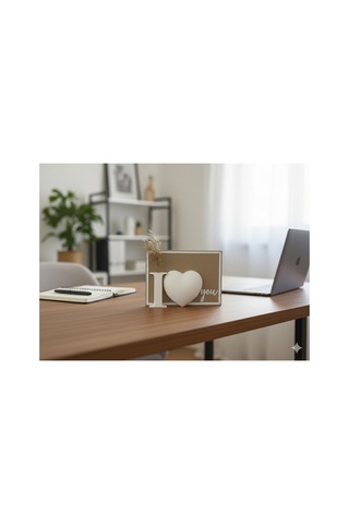 I Love You Temalı Minimalist Kalp Dekoratif Obze I Love You Temalı Minimalist Kalp Dekoratif Obze