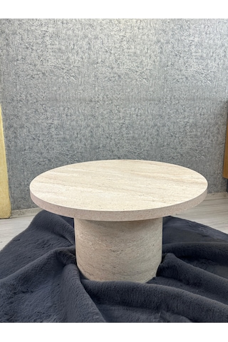 Traverten Görünümlü Mdf Orta Sehpa