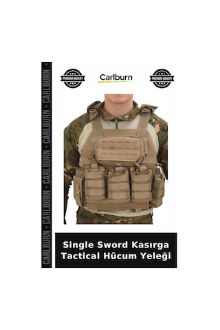 Single Sword Kasırga Tactical Hücum Yeleği Açık Cepli Erkek Hediye Savaş Oyunu