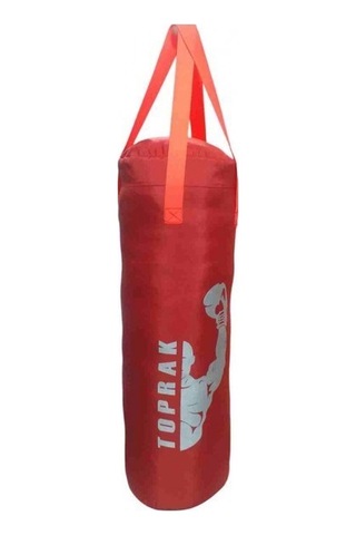 Boks Torbası Eldiven Ve Karabina Hediyeli İçi Dolu 50x20 Cm Kırmızı Çok Renkli