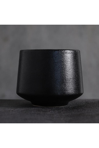 Suntek Çömlekçilik Çin Çay Bardağı İşgal Siyah-bir Siyah Bir