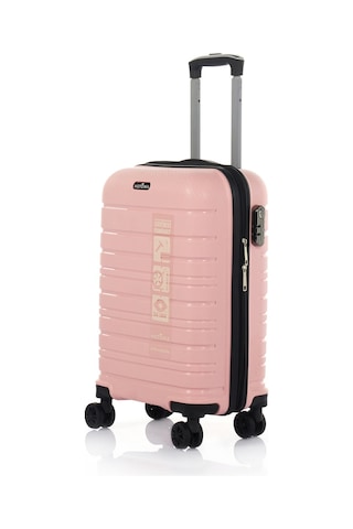 Hotowa Gold PP Valiz 8010 Pembe TSA Kilitli Kabin Boy