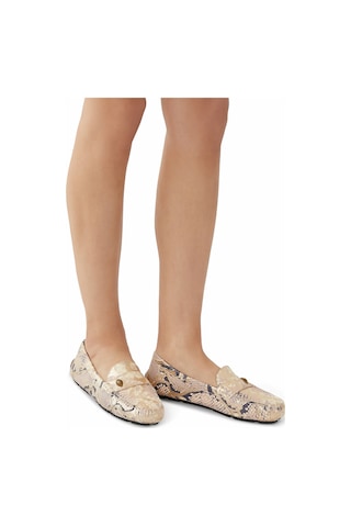Kurt Geiger Yılan Desenli Eagle Loafer Ayakkabılar Altın