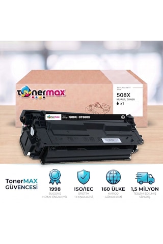 Hp 508x Cf360x Siyah Uyumlu Toner - Çipli / Color Laserjet Enterprise M552 / M553 / Mfp M577