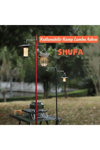 Shufa Katlanabilir Kamp Lamba Askısı Siyah