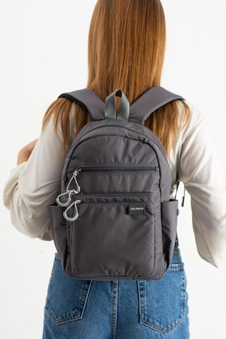 Baginn Kadın Sırt Çantası Ultra Hafif Paraşüt Kumaş Su İtici Kumaş Günlük Sırt Çantası 28 25 Cm Gri