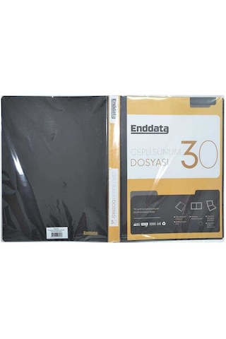 Enddata Ön Cepli Sunum Dosyası 30'lu Siyah 1230-3
