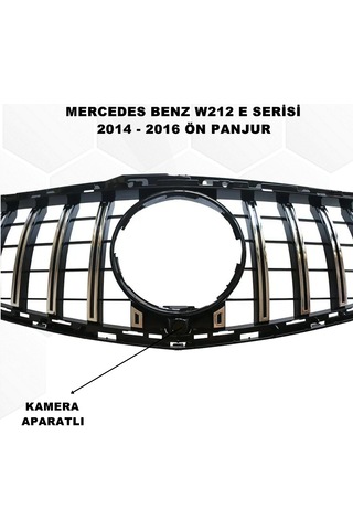 W212 E Seri Spor Ön Panjur Izgaralı Piano Black & Krom 2014-2016