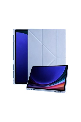 Samsung Galaxy X730 Tab S11 Kalemlikli Mars Tablet Kılıfı - Mavi Arka Kapak