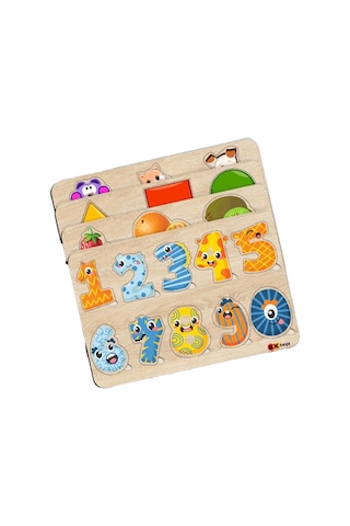 Bk Toys Çocuklar Için Ahşap Figürlü Eğitici-Öğretici Yapboz 4’Lü