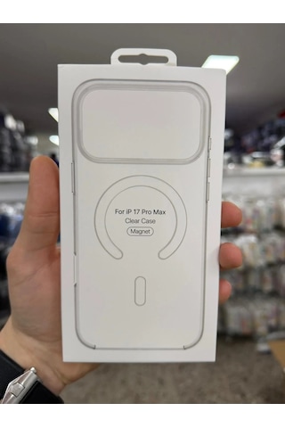İphone 17 Pro Max İle Uyumlu Magsafe Özellikli Kristal Netlik Sararmaz Pc Clear Case Şeffaf