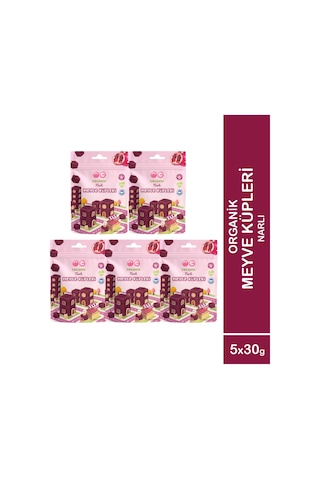 5'li Organik Narlı Meyve Küpleri 5 X 30 Gr
