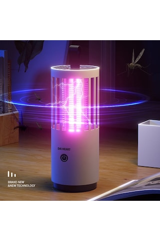 Daı Heart Electric Mosquito Killer Lamp Outdoor Household Photocatalyst Mosquito Killer,style: Usb Direct Plug, Size:usb Direct Plug