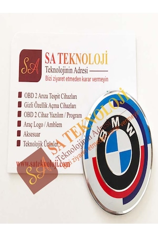 Bmw direksiyon logo 47 mm Aliminyum(NewType Mavi-Beyaz)