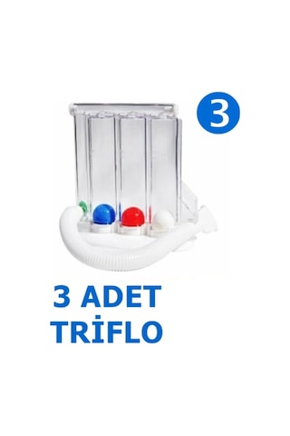 Triflo Solunum Egzersiz Cihazı Nefes Egzersiz Aleti 3 Top x 3