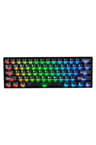 Akko Monsgeek Fun60 Max Black Hall Effect Glare Manyetik Switch 8k Hz Argb Kablosuz Hotswap Türkçe Gaming Klavye