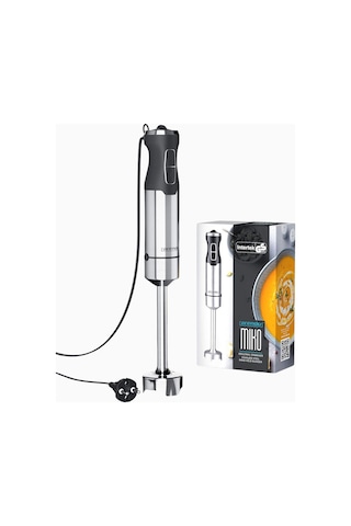 Arendo 1000 W El Mikseri, Paslanmaz Çelik, Kademesiz Hız, Turbo Tuşu, Çıkarılabiliacr Karıştırma Ayağı Blender Siyah