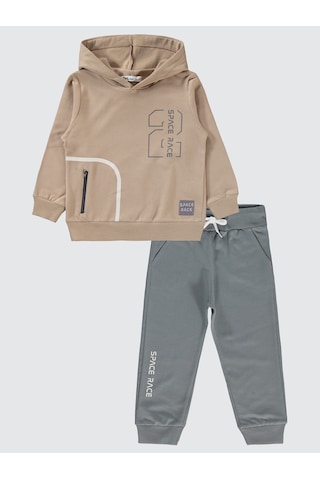 Civil Boys Erkek Çocuk Eşofman Takımı 2-5 Yaş Bej Bej