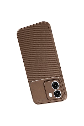 Newface - 852 - Oppo Oppo A6t 5g Auto Focus Karbon Kapak - Glblseme - - Kahverengi