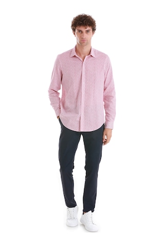 Hatemoğlu Bordo Comfort Fit Baskılı Slim Yaka Uzun Kollu Spor Gömlek 24d190000007 Bb Bordo