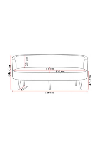 Sydney Üçlü Koltuk Kanepe Deri Kumaş - Ahşap Ayak Ev & Ofis Kullanımı - Taba Taba