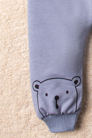 Mai Perla Smile Bear Nose 2'li Unisex Bebek Alt Üst Takım Mavi