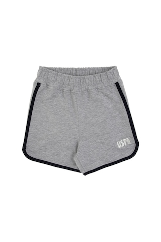 U.S. Polo Assn. Kız Çocuk Gri Melanj Regular Fit Örme Şort 50306297-VR086