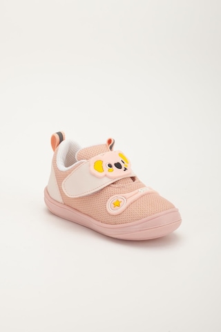 Şirin Bebe Şirinbebe Ortopedik Kız Bebek İlkadım Ayakkabı Pudra Cırtlı Anorak-4053 Pudra