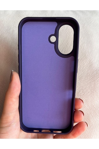 Apple Uyumlu iPhone 16 Logolu İçi Kadife Silikon Lansman Kılıf