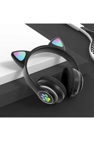 Kedi Kulağı Detaylı Kablosuz Rengarenk Işıklı Bluetooth Rgb Çocuk Oyuncu Kulaklık Üstün Performans Kedi Kulağı Detaylı Kablosuz Rengarenk Işıklı Bluetooth Rgb Çocuk Oyuncu Kulaklık Üstün Performans
