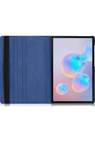 Samsung Uyumlu Galaxy Tab S6 T860 Zore Dönebilen Standlı Kılıf-Siyah