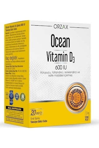 Orzax Ocean Vitamin D3 600 Iu 20 Ml Orzax Ocean Vitamin D3 600 Iu 20 Ml