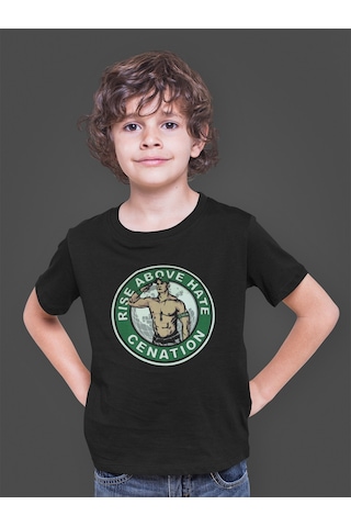 Bumeta John Cena Never Give Up Cenation American Güreşi Çocuk Tişört T-shirt Siyah