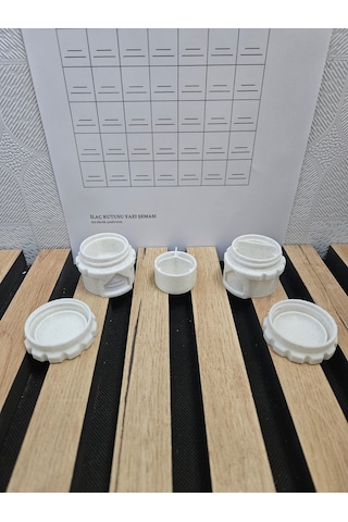 Portatif İlaç Kutusu Kırçıllı Beyaz