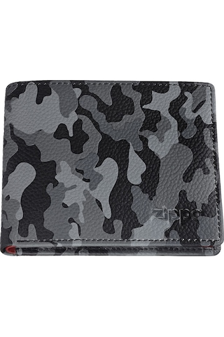 Zippo Deri Cüzdan Bi-fold Gri Gri