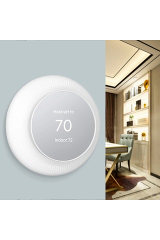 Vkemall Google Nest Thermostat İçin Siyah Silikon Korumalı Kapak - Koruyucu Zarf