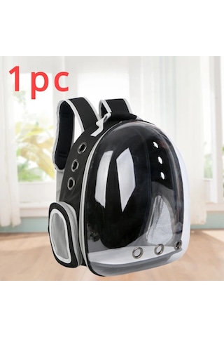 Honeybeeshop 1pc Şeffaf Nefes Alabilir Kedi Sırt Çantası Taşınabilir Panoramik Pet Taşıyıcı Hava Delikli Hafif Pvc Kedi Seyahat Çantası Dış Kullanım İçin