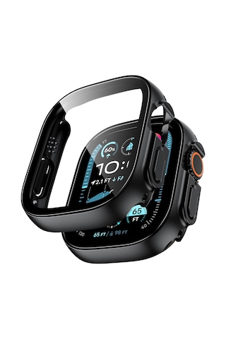 Forzacase Apple Uyumlu Watch  Ultra 3 49mm İle   Önü Kapalı Ekran Korumalı Sert Rubber Kılıf - Fc015