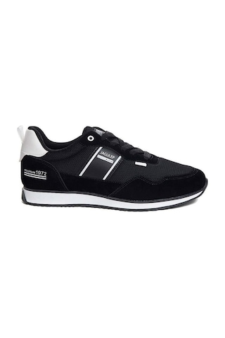 Jagulep Bugatti Deri Anorak Anatomik Erkek Sneaker Siyah Beyaz Siyah
