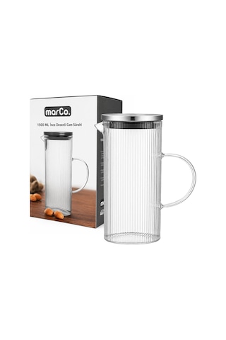 Marco İnce Desenli Cam Sürahi 1500 Ml