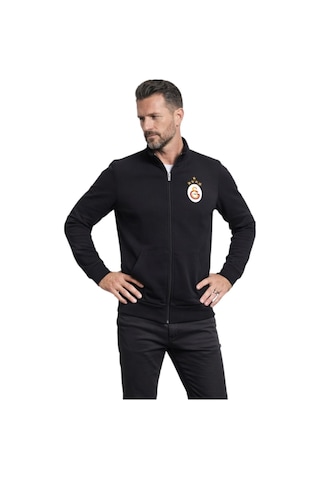 Gsstore Galatasaray Lisanslı 5 Yıldızlı Siyah Balıkçı Yaka Sweat Lazer Kutu Siyah - Antrasit