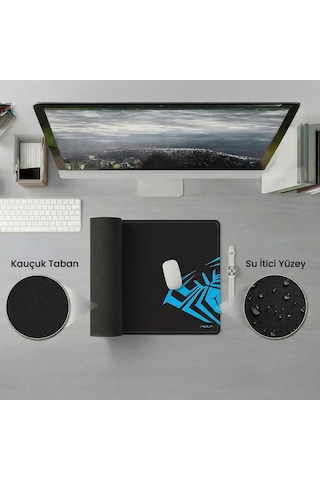Aula Mp-xl 90x40cm Kaymaz Tabanlı Gaming Oyuncu Mousepad Siyah