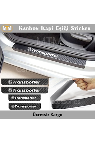 Volkswagen Transporter Karbon Kapı Eşiği Sticker (4 Adet)